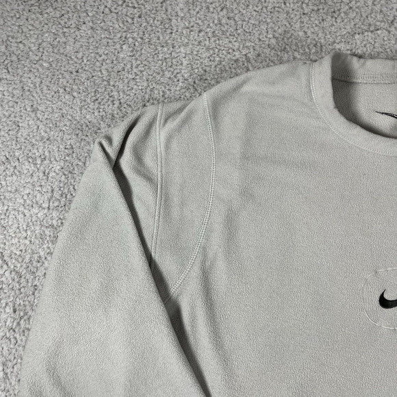 Nike Sweatshirt Mens XL Gray Fleece Crewneck Center Swoosh Y2K Vintage - Picture 8 of 16